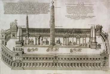 Plan des Circus Maximus, Rom, graviert vom Künstler, 1552